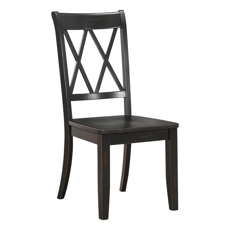 Pemberly Row 5-Piece Contemporary Wood Dining Set in Natural and Black