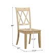 Pemberly Row 5-Piece Contemporary Wood Dining Set in Natural and Buttermilk