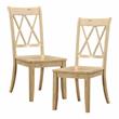 Pemberly Row 5-Piece Contemporary Wood Dining Set in Natural and Buttermilk