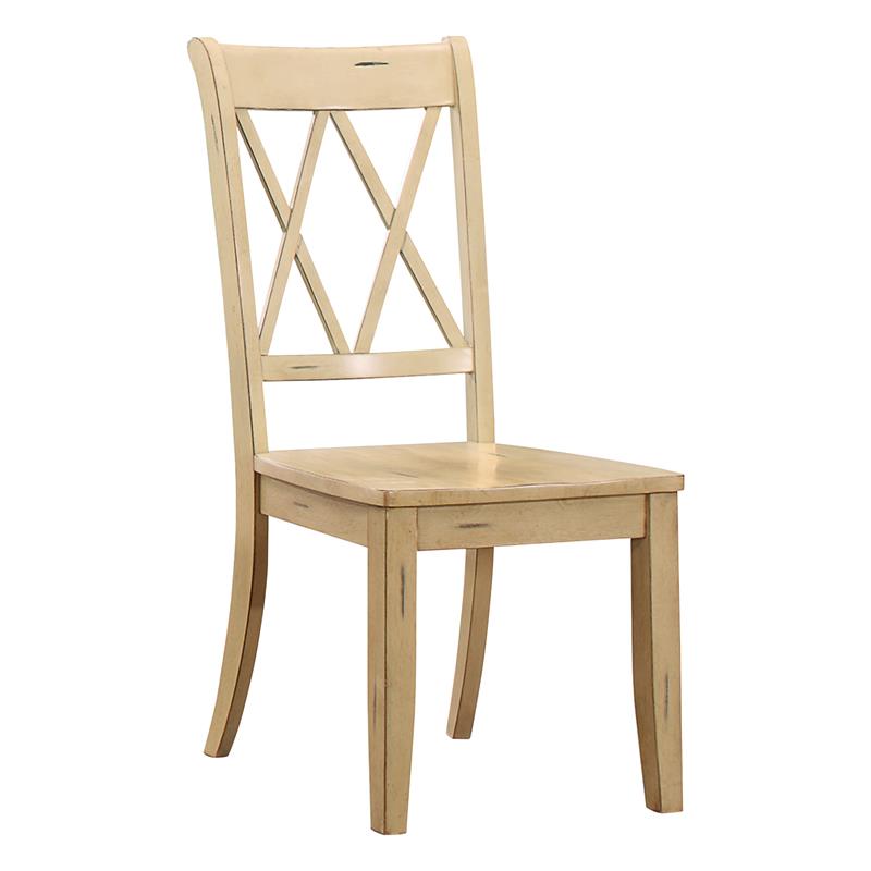 Pemberly Row 5-Piece Contemporary Wood Dining Set in Natural and Buttermilk