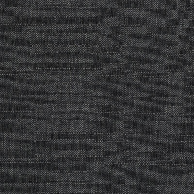 Pemberly Row Mid-Century Fabric Rocking Chair in Dark Walnut/Dark Gray