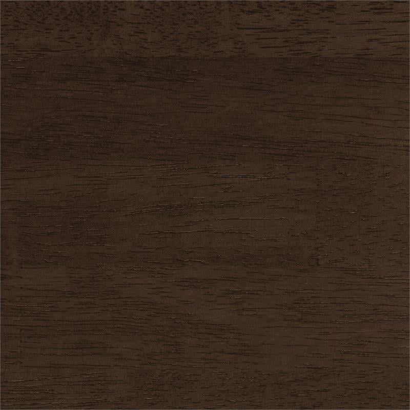 Pemberly Row Mid-Century Fabric Rocking Chair in Dark Walnut/Dark Gray