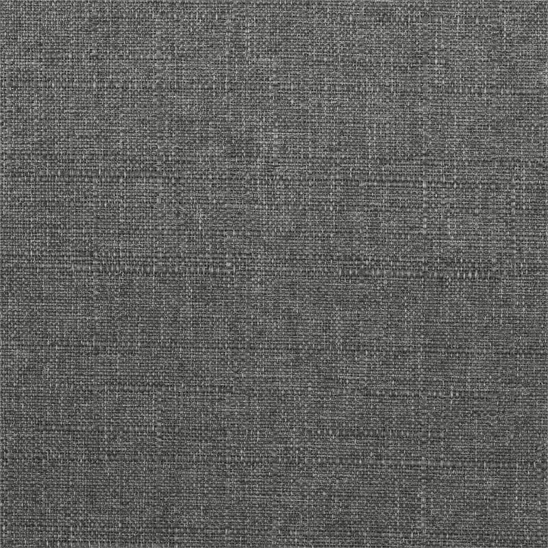 Pemberly Row Mid-Century Textured Fabric Rocking Chair in Dark Walnut/Gray