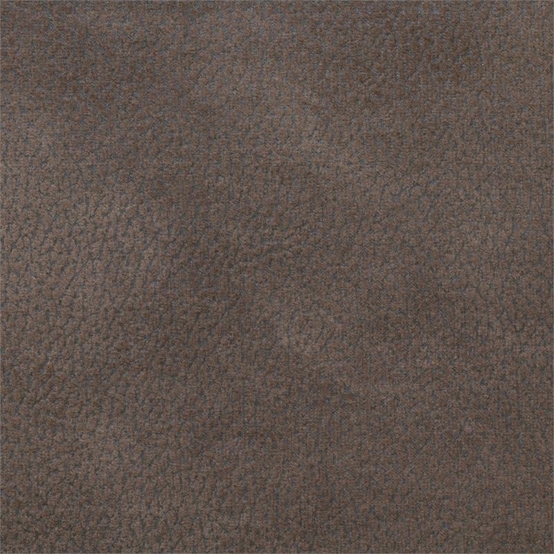 Pemberly Row Microfiber Double Reclining Sofa with Cup Holders in Brown