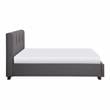 Pemberly Row Modern Textured Fabric Queen Platform Bed in Gray
