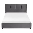 Pemberly Row Modern Fabric Eastern King Platform Bed with Storage Drawer in Gray