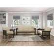 Pemberly Row Fabric Upholstered Sofa in Light Brown and Antique Gray