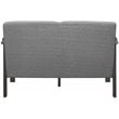 Pemberly Row Fabric Upholstered Loveseat in Gray and Antique Gray