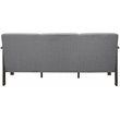 Pemberly Row Mid Century Fabric Upholstered Sofa in Gray and Antique Gray