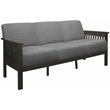 Pemberly Row Mid Century Fabric Upholstered Sofa in Gray and Antique Gray