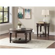 Pemberley Row Wood Espresso Coffee Table Round Casters 40