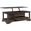Pemberly Row Traditional Wooden Lift Top Coffee Table in Espresso