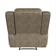 Pemberly Row Modern Microfiber/Pine Wood Recliner in Sandy Brown