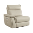Pemberly Row 6-piece Contemporary Leather Modular Reclining Sectional in Beige