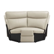 Pemberly Row 6-piece Contemporary Leather Modular Reclining Sectional in Beige