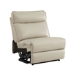 Pemberly Row 6-piece Contemporary Leather Modular Reclining Sectional in Beige