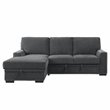 Pemberly Row 2-piece Contemporary Fabric Sectional with Left Chaise in Gray