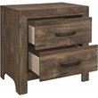 Pemberly Row Wood 2 Drawer Nightstand in Rustic Brown