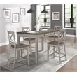 Pemberly Row Counter Height Dining Room Table in Brown and Light Gray