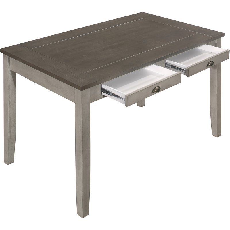 Pemberly Row Counter Height Dining Room Table in Brown and Light Gray
