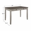 Pemberly Row Counter Height Dining Room Table in Brown and Light Gray