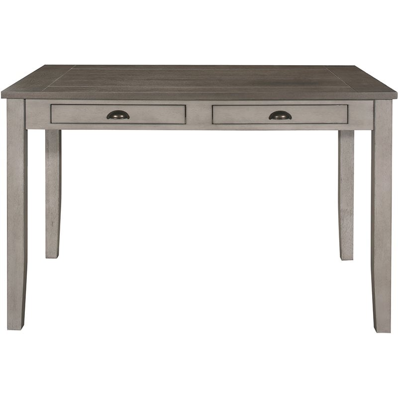 Pemberly Row Counter Height Dining Room Table in Brown and Light Gray