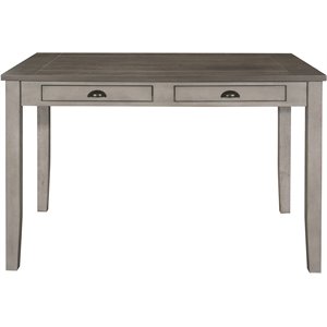 pemberly row counter height dining room table in brown and light gray