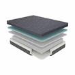 Pemberly Row Fabric Twin XL Gel Memory Hybrid Mattress in Gray
