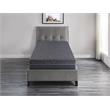 Pemberly Row Fabric Twin XL Gel Memory Hybrid Mattress in Gray