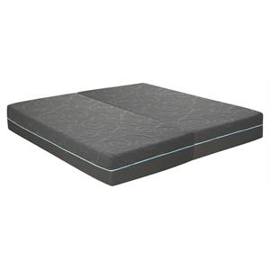 Pemberly Row Fabric Split Gel Memory Hybrid Mattress in Gray