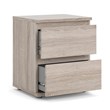 Pemberly Row Contemporary 2 Drawer Nightstand in Truffle