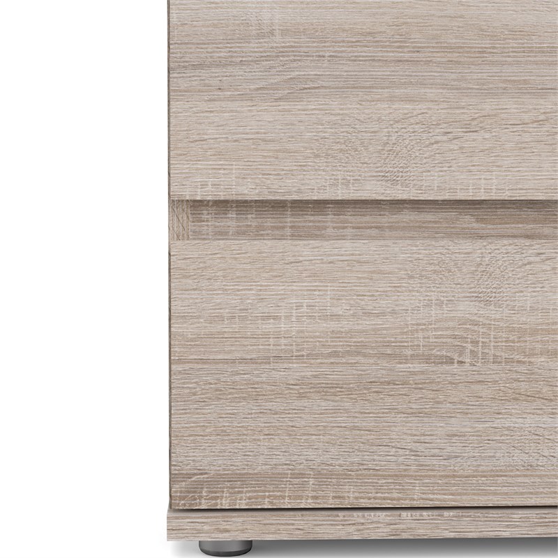 Pemberly Row Contemporary 2 Drawer Nightstand in Truffle