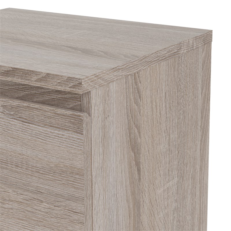 Pemberly Row Contemporary 2 Drawer Nightstand in Truffle