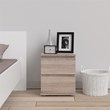 Pemberly Row Contemporary 2 Drawer Nightstand in Truffle