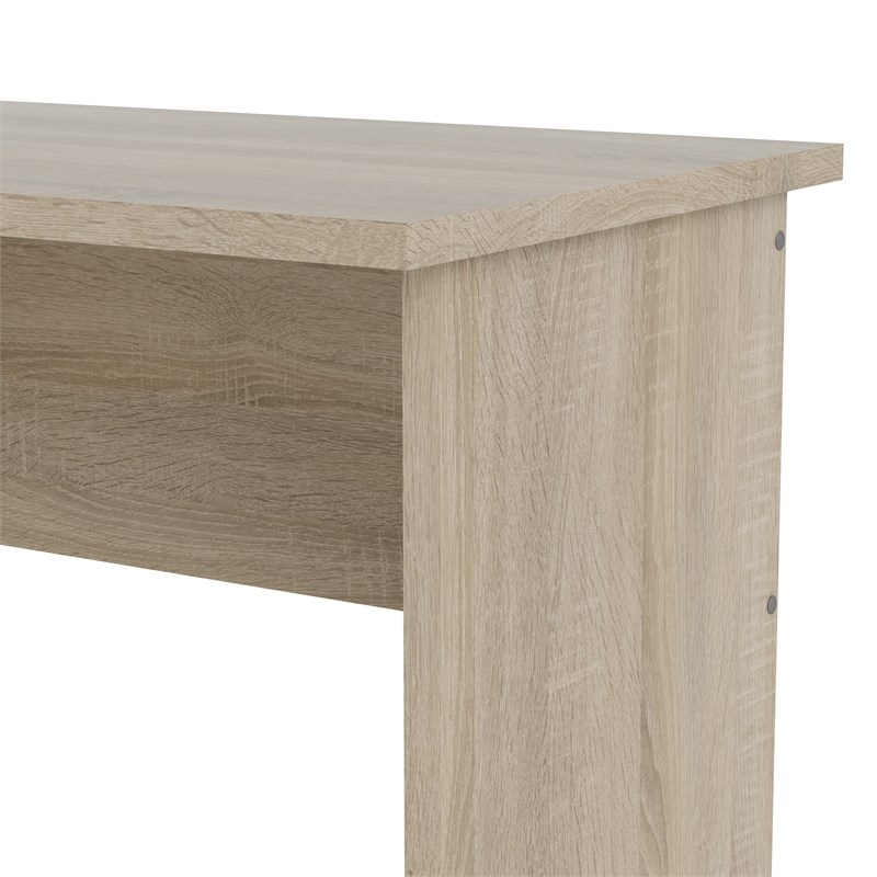 Pemberly Row Contemporary Desk with 3 Drawers in Oak Structure