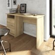 Pemberly Row Contemporary Desk with 3 Drawers in Oak Structure