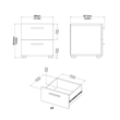 Pemberly Row 2 Drawer Nightstand in Black Woodgrain