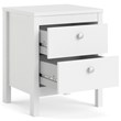 Pemberly Row Contemporary 2 Drawer Nightstand in White