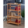 Pemberly Row 3-Tier Transitional Solid Wood Bookshelf in Honey Brown