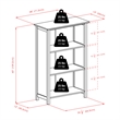 Pemberly Row 4-Tier Medium Solid Wood Storage Shelf with Baskets in Walnut