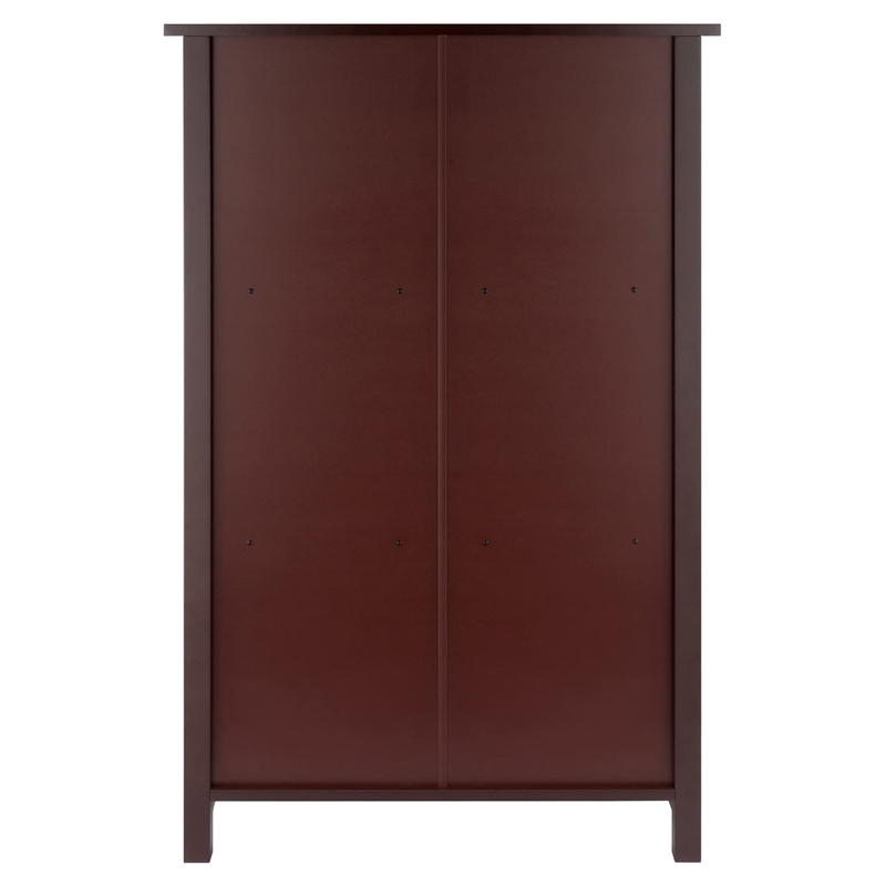Pemberly Row 4-Tier Medium Solid Wood Storage Shelf with Baskets in Walnut