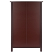 Pemberly Row 4-Tier Medium Solid Wood Storage Shelf with Baskets in Walnut