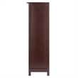 Pemberly Row 4-Tier Medium Solid Wood Storage Shelf with Baskets in Walnut