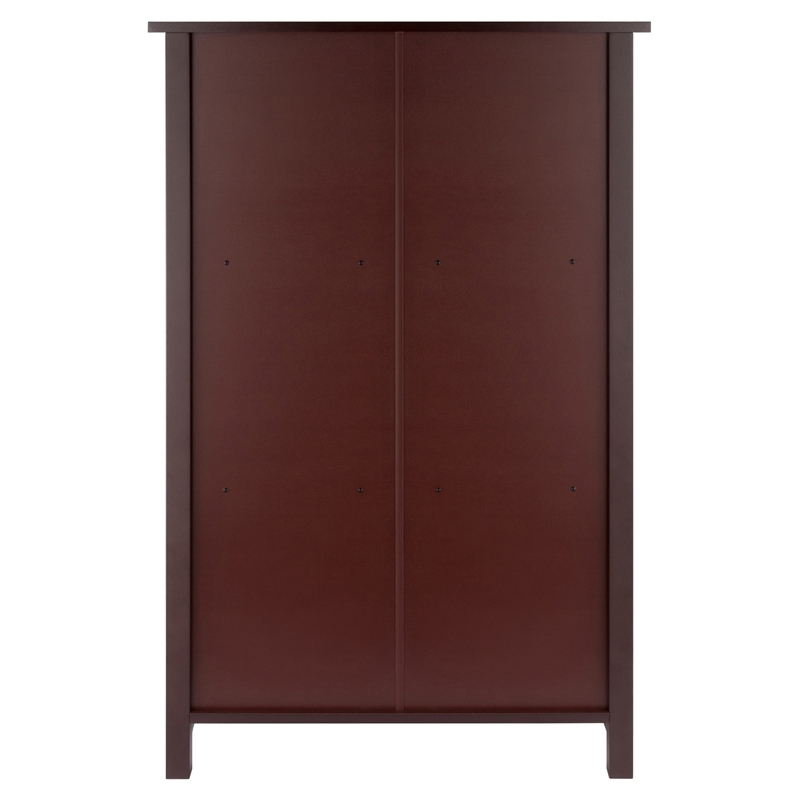 Pemberly Row 3-Tier Transitional Solid Wood Medium Storage Book Shelf in Walnut