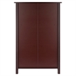 Pemberly Row 3-Tier Transitional Solid Wood Medium Storage Book Shelf in Walnut