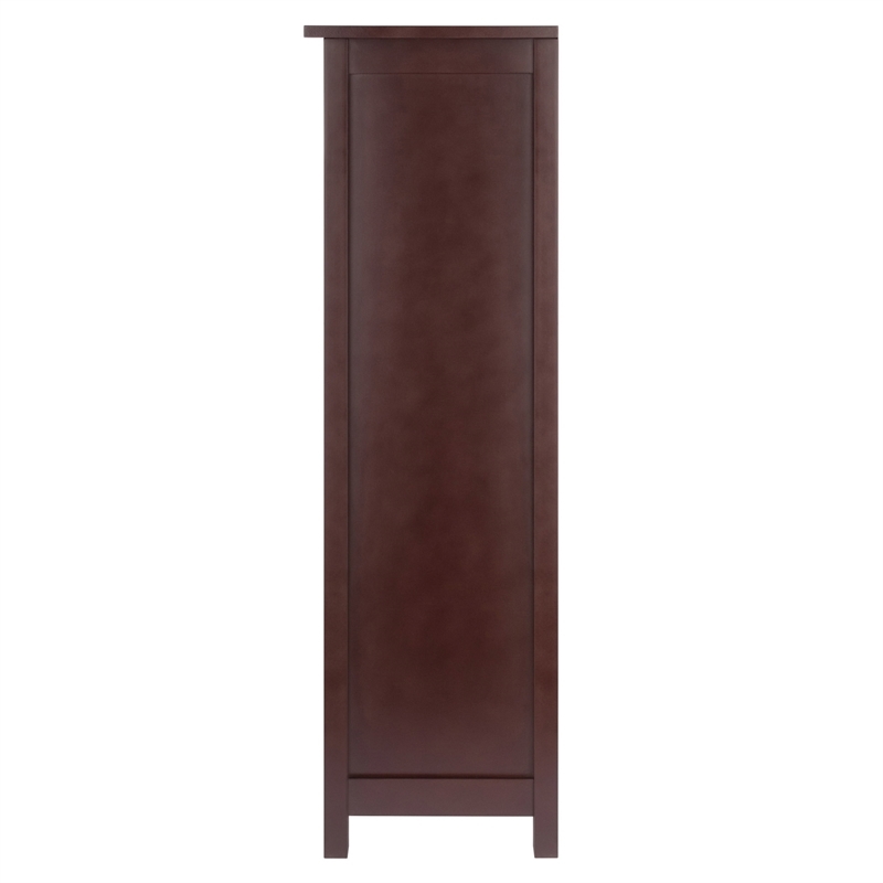 Pemberly Row 3-Tier Transitional Solid Wood Medium Storage Book Shelf in Walnut