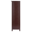 Pemberly Row 3-Tier Transitional Solid Wood Medium Storage Book Shelf in Walnut