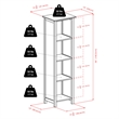 Pemberly Row 5-Tier Tall Solid Wood Storage Shelf with Baskets in Walnut/Beige
