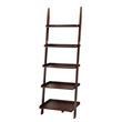 Pemberly Row Ladder Bookshelf in Espresso Wood Finish