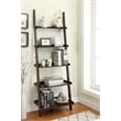 Pemberly Row Ladder Bookshelf in Espresso Wood Finish